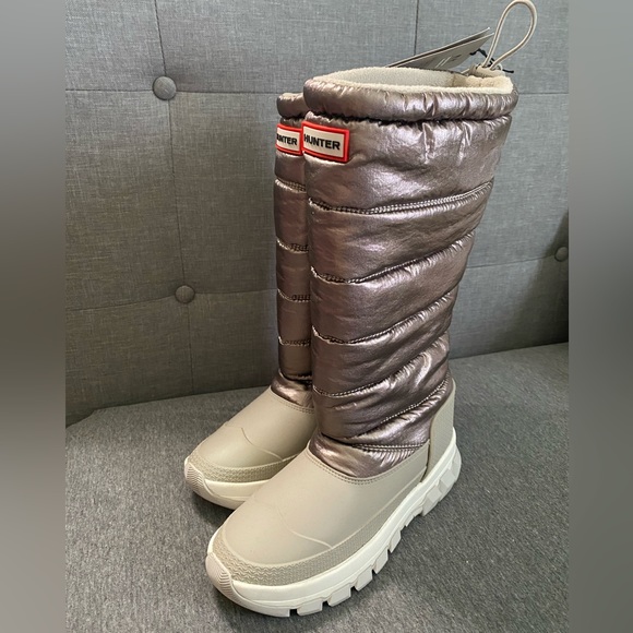 Sold. Hunter Metallic Insulated Snow Boot Tall - Picture 3 of 10